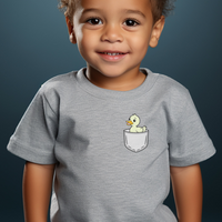 Duck In Pocket Toddler T Shirt - Athletic Heather