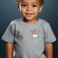 Sheep And Pig In Pocket Toddler T Shirt - Athletic Heather