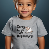 Sorry I Was Late Sheep Toddler T Shirt - Athletic Heather