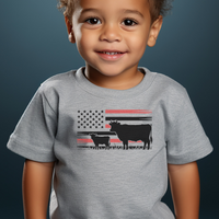 Usa Cow Toddler - Athletic Heather