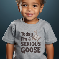 Today Im A Serious Goose Toddler - Athletic Heather