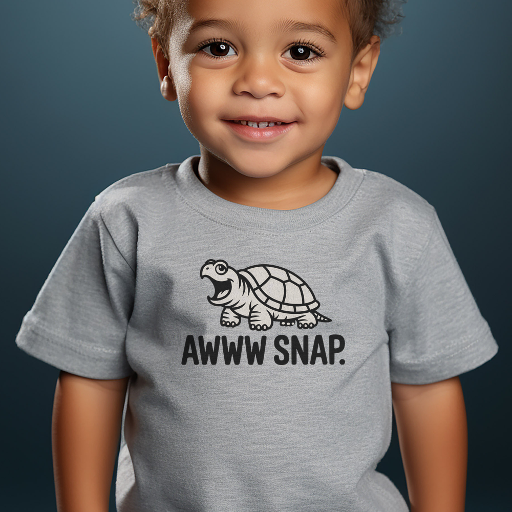 Awww Snap Toddler Dark - Athletic Heather