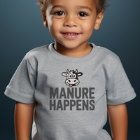 Manure Happens Toddler Tee - Athletic Heather