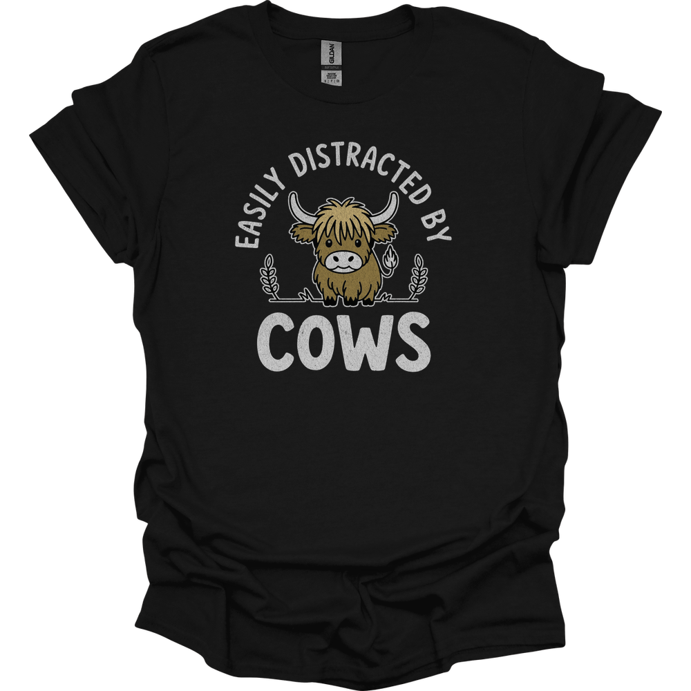Easily Distracted By Cows - Black