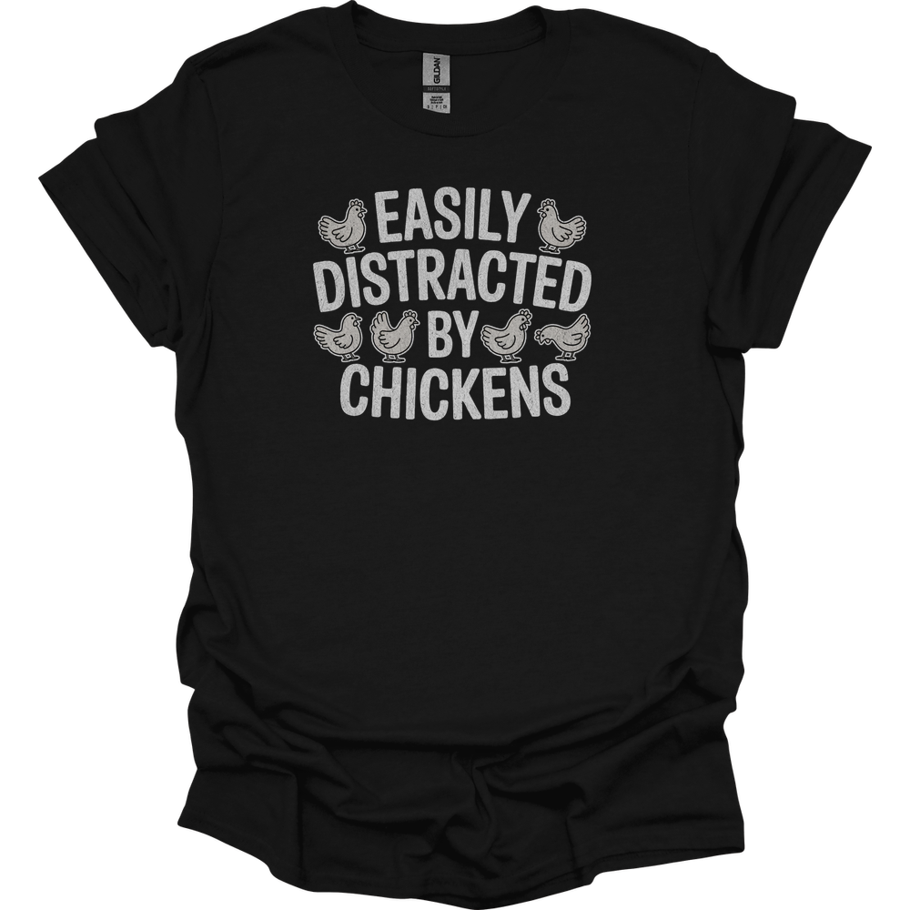 Easily Distracted By Chickens - Black