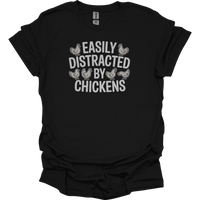 Easily Distracted By Chickens - Black