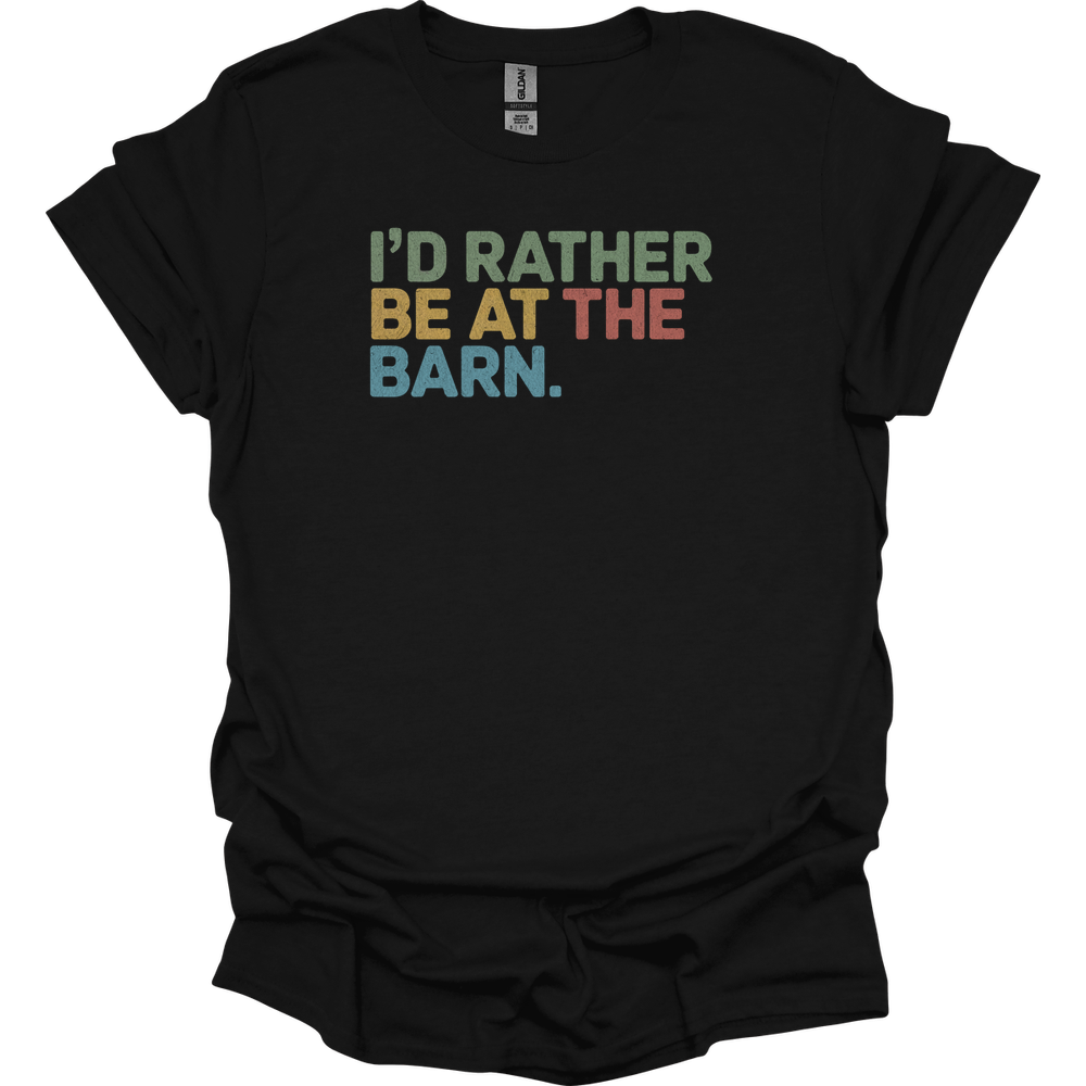 Id Rather Be At The Barn - Black