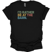 Id Rather Be At The Barn - Black
