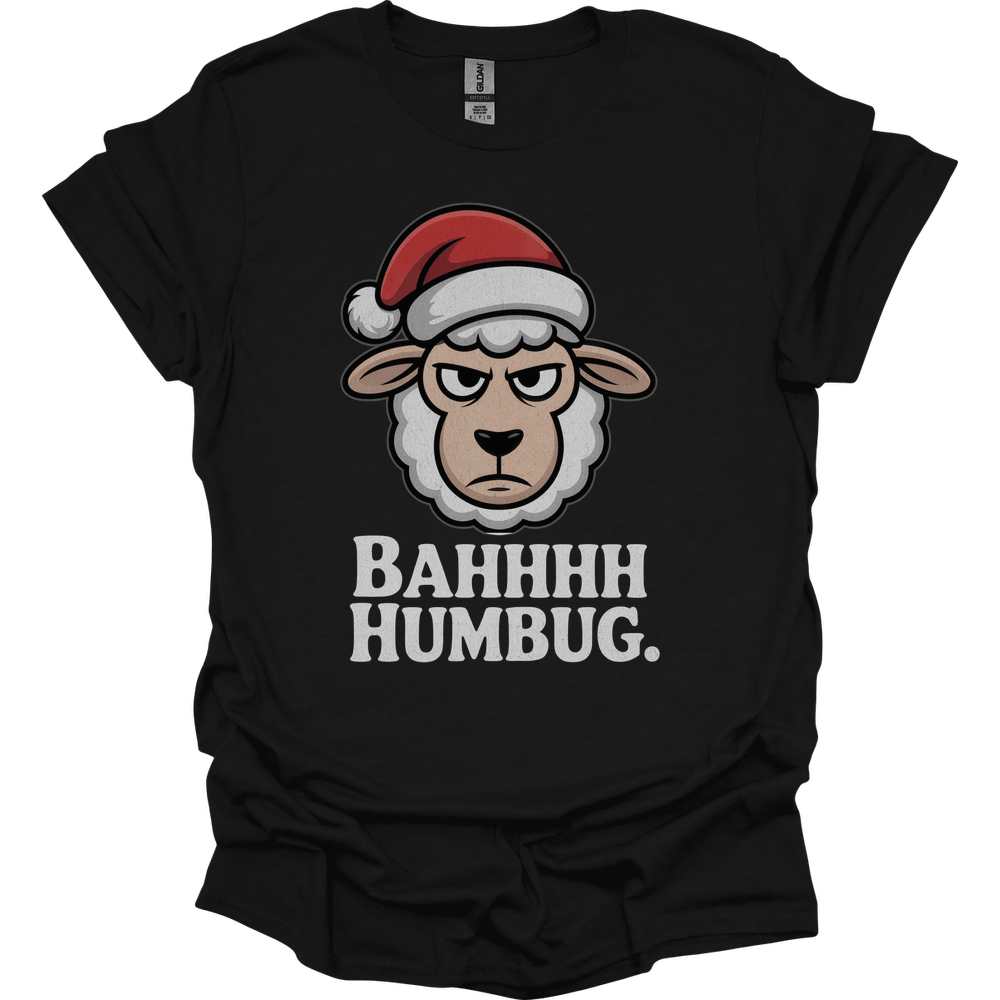 Bahhh Humbug Christmas (Adult Unisex Tee) - Black