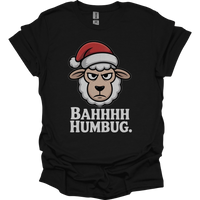 Bahhh Humbug Christmas (Adult Unisex Tee) - Black