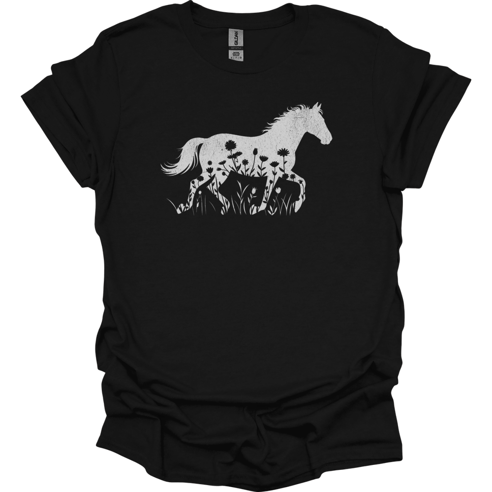 Flower Horse - Black
