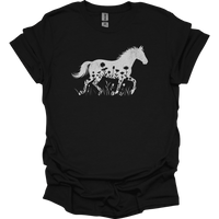 Flower Horse - Black