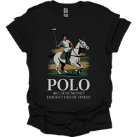 Polo Because Money Doesnt Injure Itself - Black