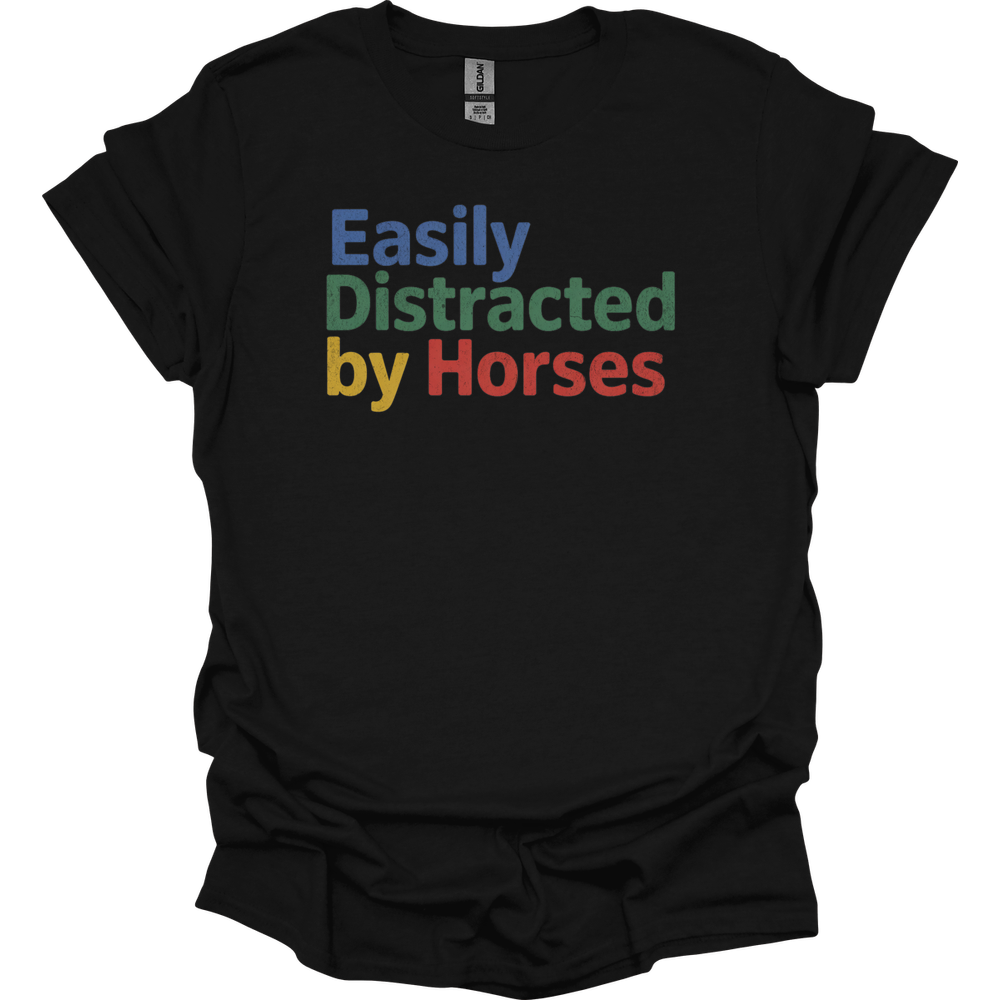 Easily Distracted By Horses - Black