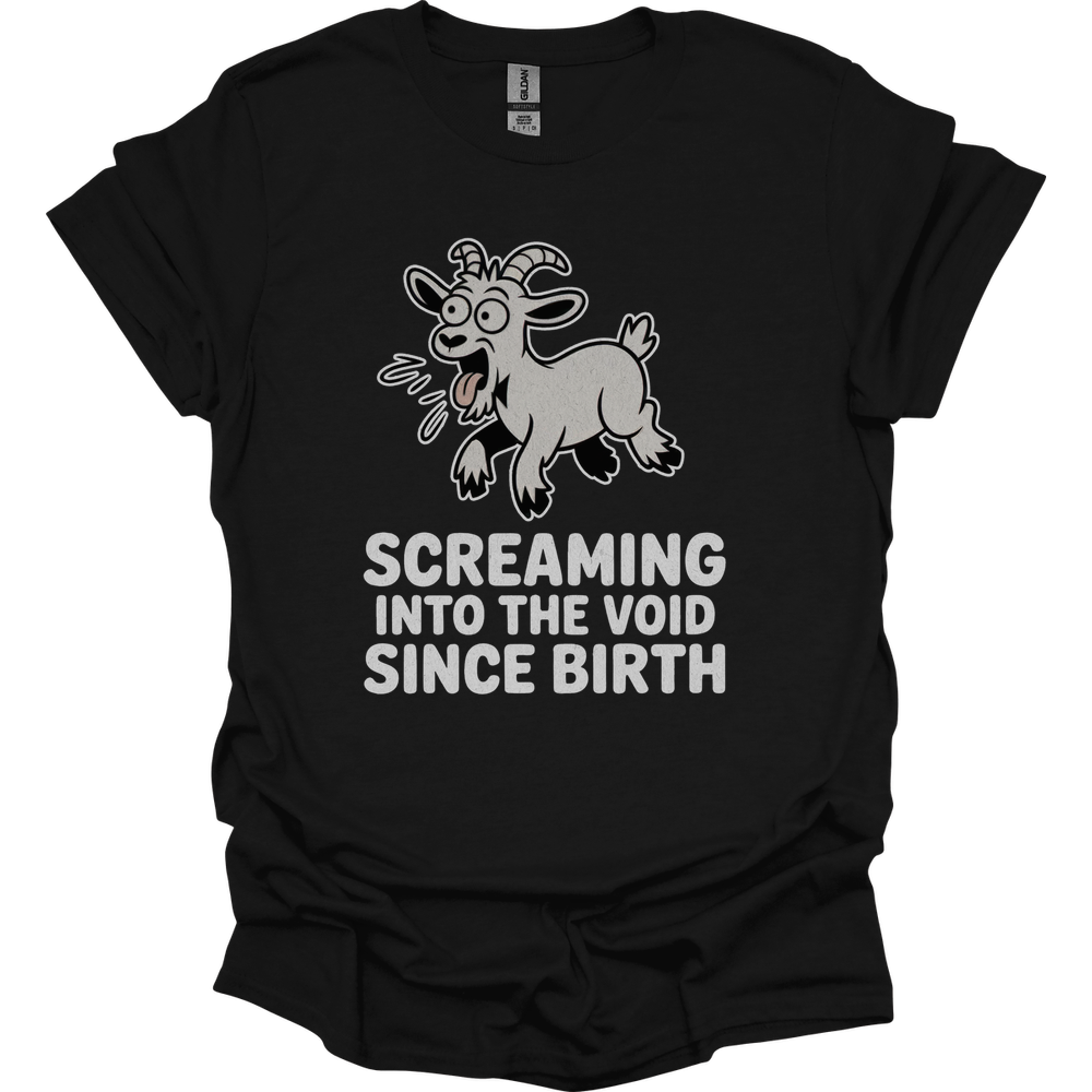 Screaming Into The Void Since Birth Adult Dark - Black