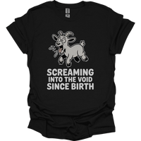 Screaming Into The Void Since Birth Adult Dark - Black