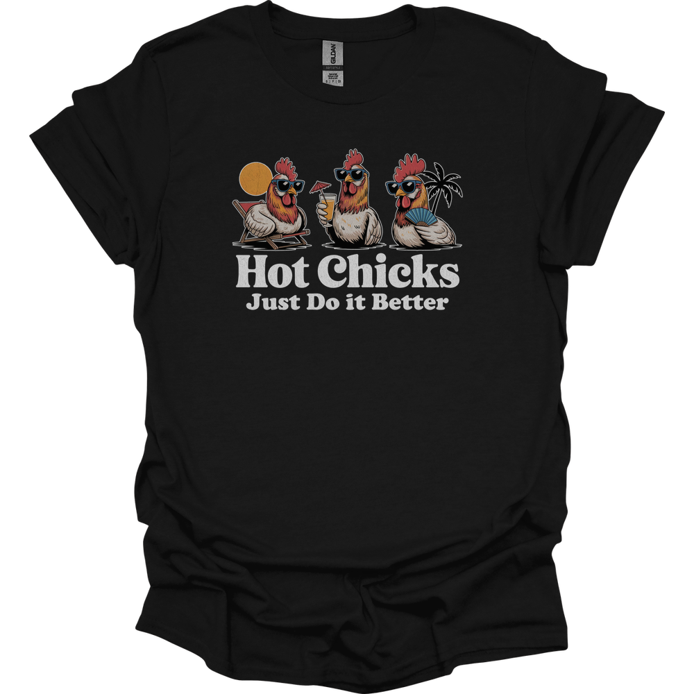 Hot Chicks Just Do It Better Adult Dark - Black