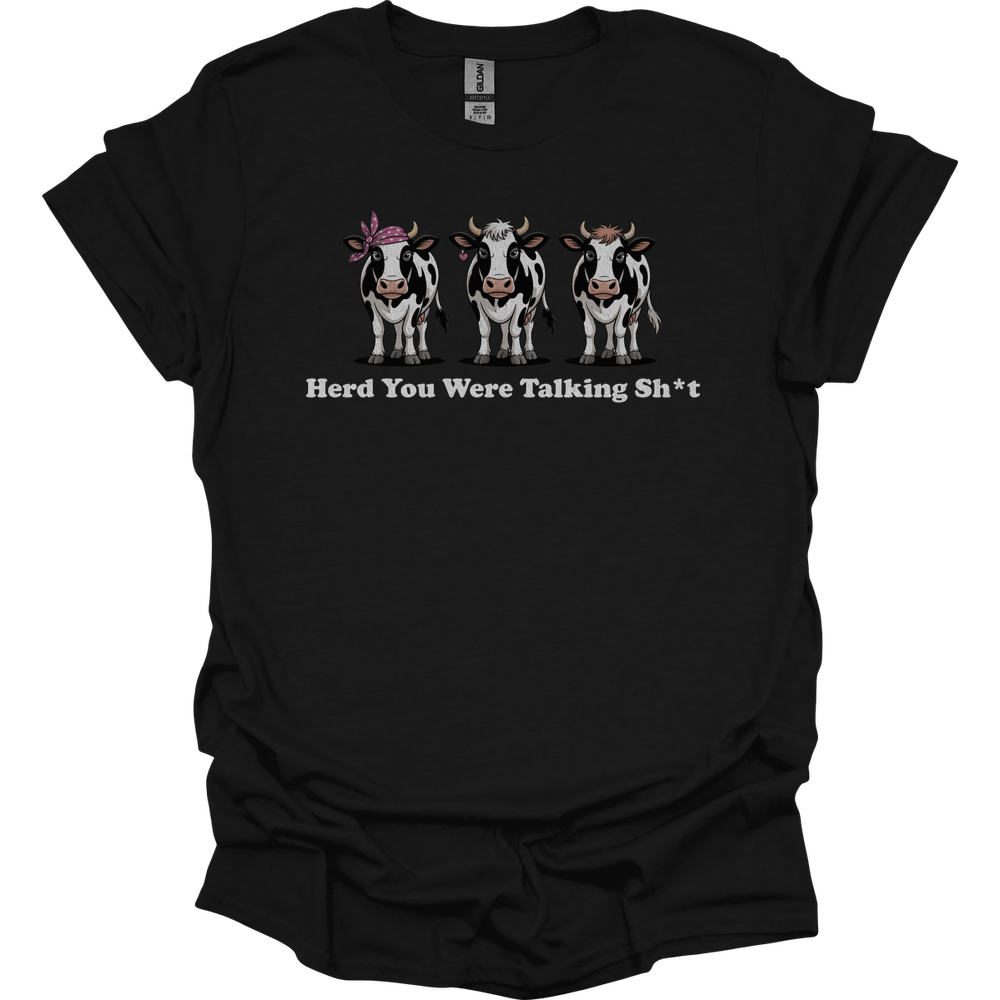 Herd You Were Talking Cows - Black