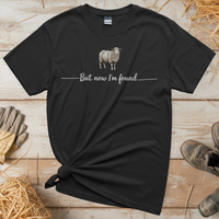 But Now I'm Found Spiritual Sheep (Adult Unisex Tee) - Black
