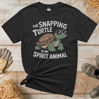The Snapping Turtle Is My Spirit Animal (Adult Unisex Tee) - Black