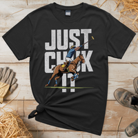 Just Chuk It Polo (Adult Unisex Tee) - Black