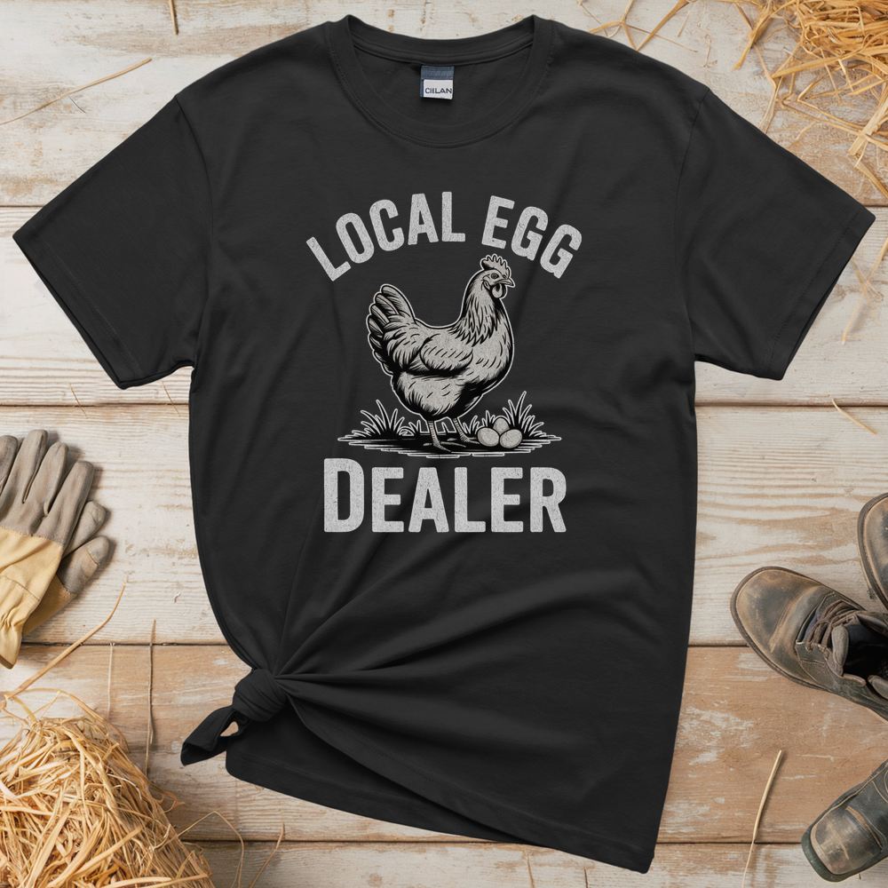 Local Egg Dealer (Adult Unisex Tee) - Black
