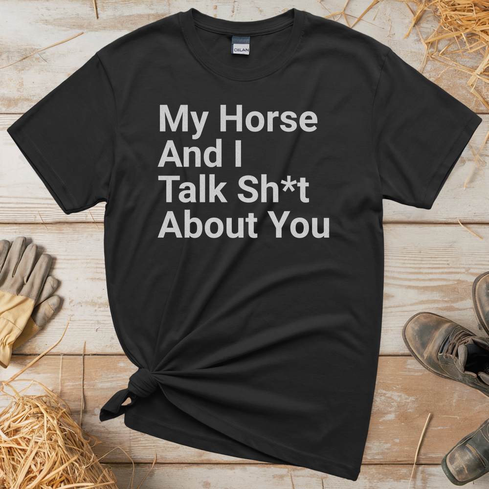Horse Talk Sh T Tee - Black
