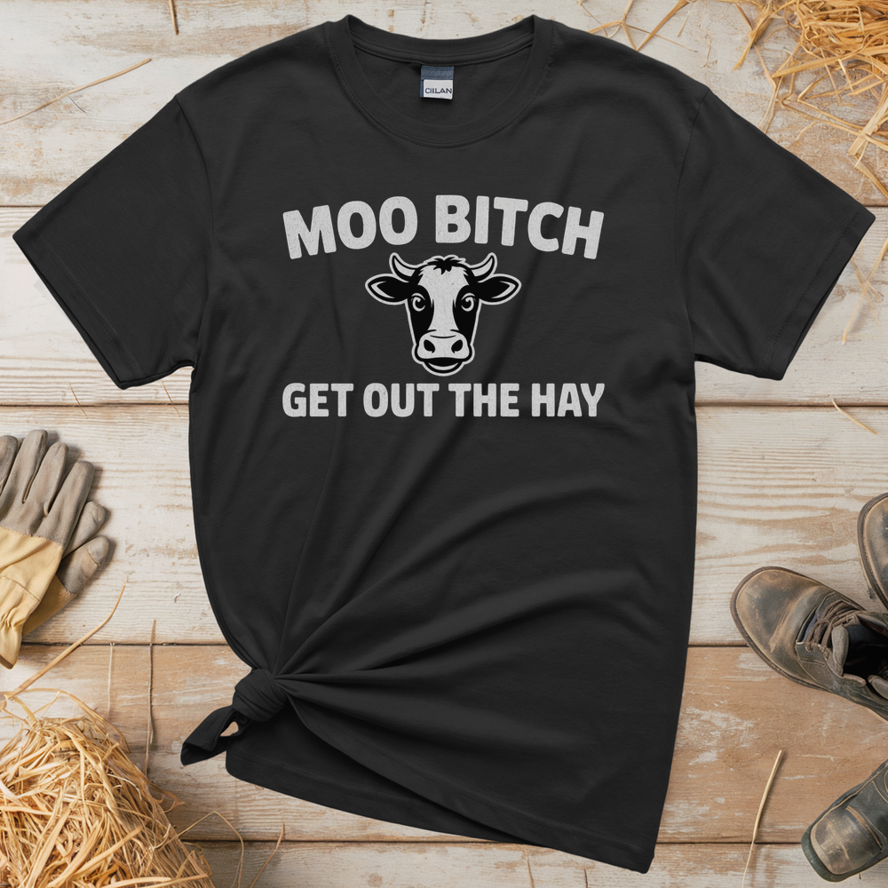 Moo Bitch Adult Tee - Black