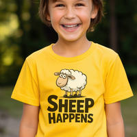 Funny Sheep Happens Child T Shirt - Daisy