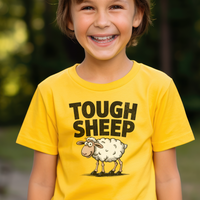 Funny Tough Sheep Child T Shirt - Daisy