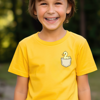 Duck In Pocket Child T Shirt - Daisy