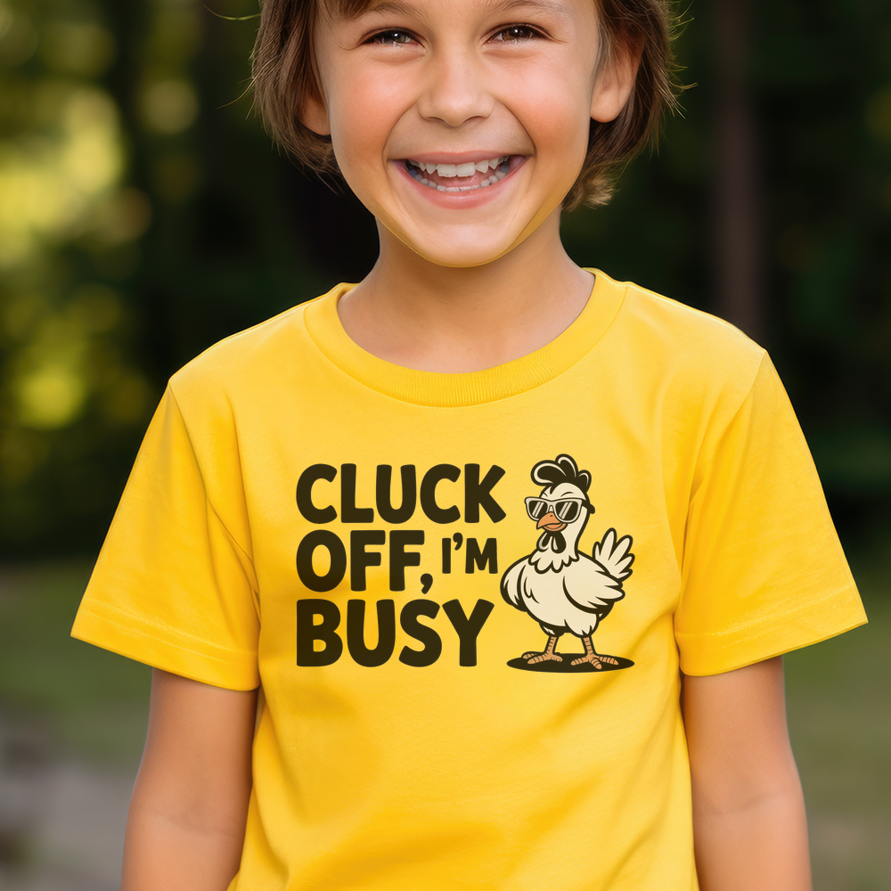 Cluck Off Im Busy Child Dark - Daisy