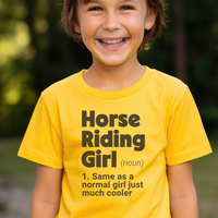 Horse Riding Girl Child Tee - Daisy