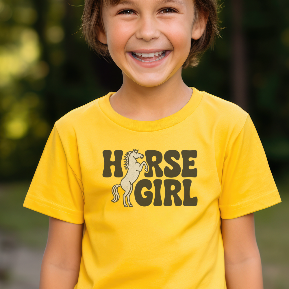 Horse Girl Child Tee - Daisy