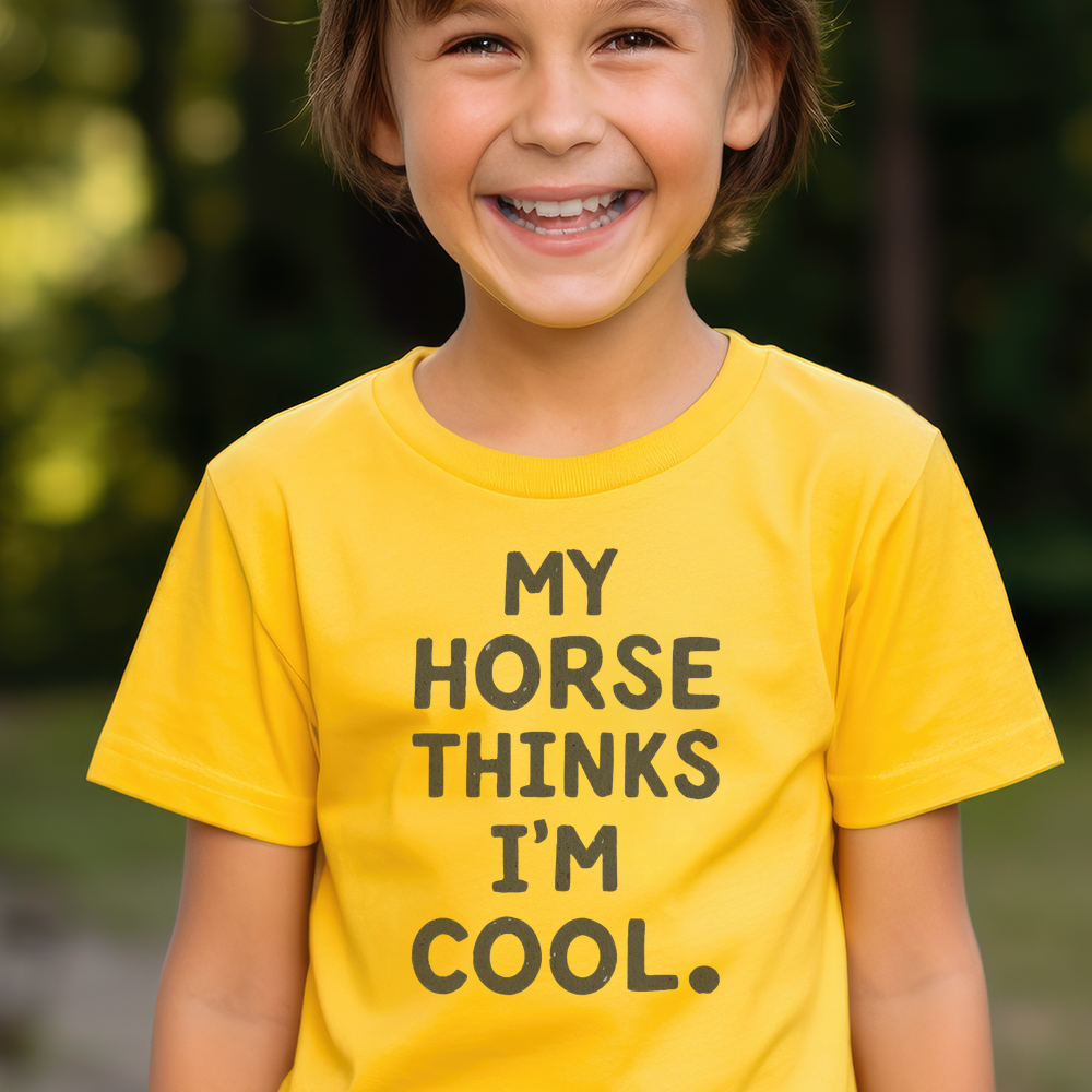 My Horse Thinks Im Cool Child Tee - Daisy