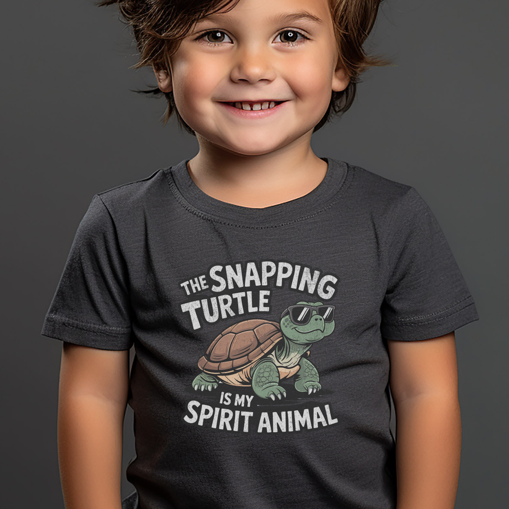 Snapping Turtle Spirit Animal Toddler T Shirt - Dark Heather Grey