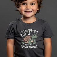 Snapping Turtle Spirit Animal Toddler T Shirt - Dark Heather Grey