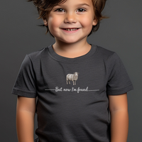 But Now Im Found Sheep Toddler T Shirt - Dark Heather Grey