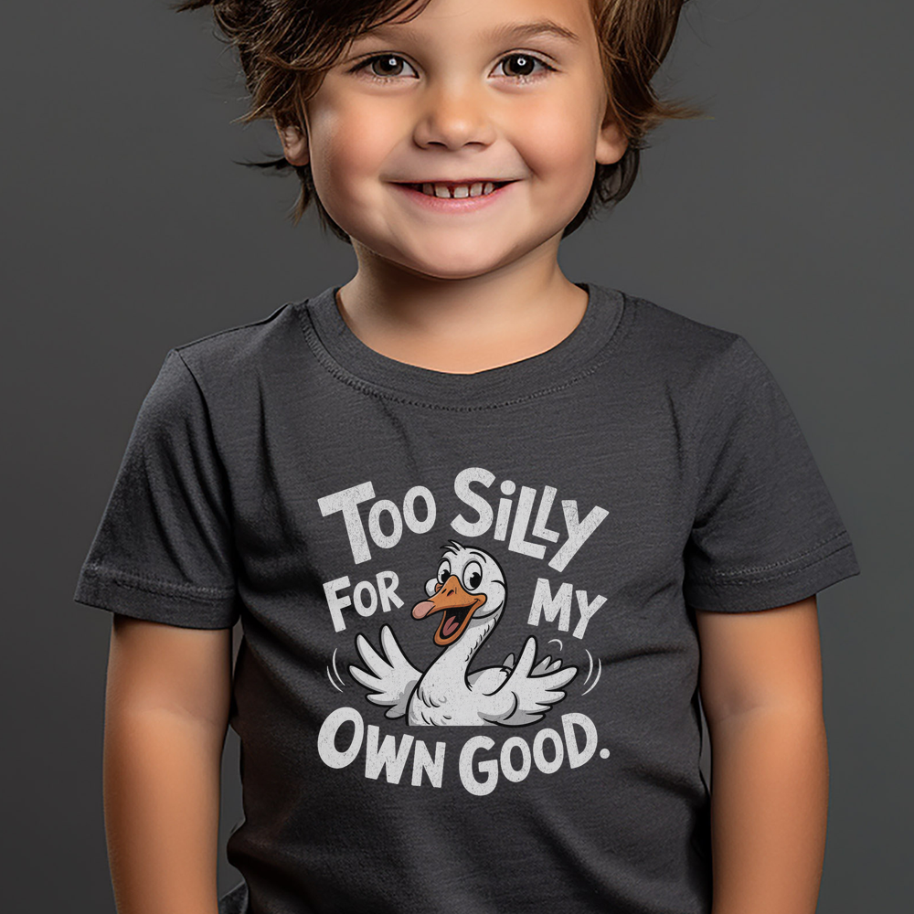 Silly Goose Toddler T Shirt - Dark Heather Grey
