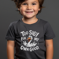 Silly Goose Toddler T Shirt - Dark Heather Grey