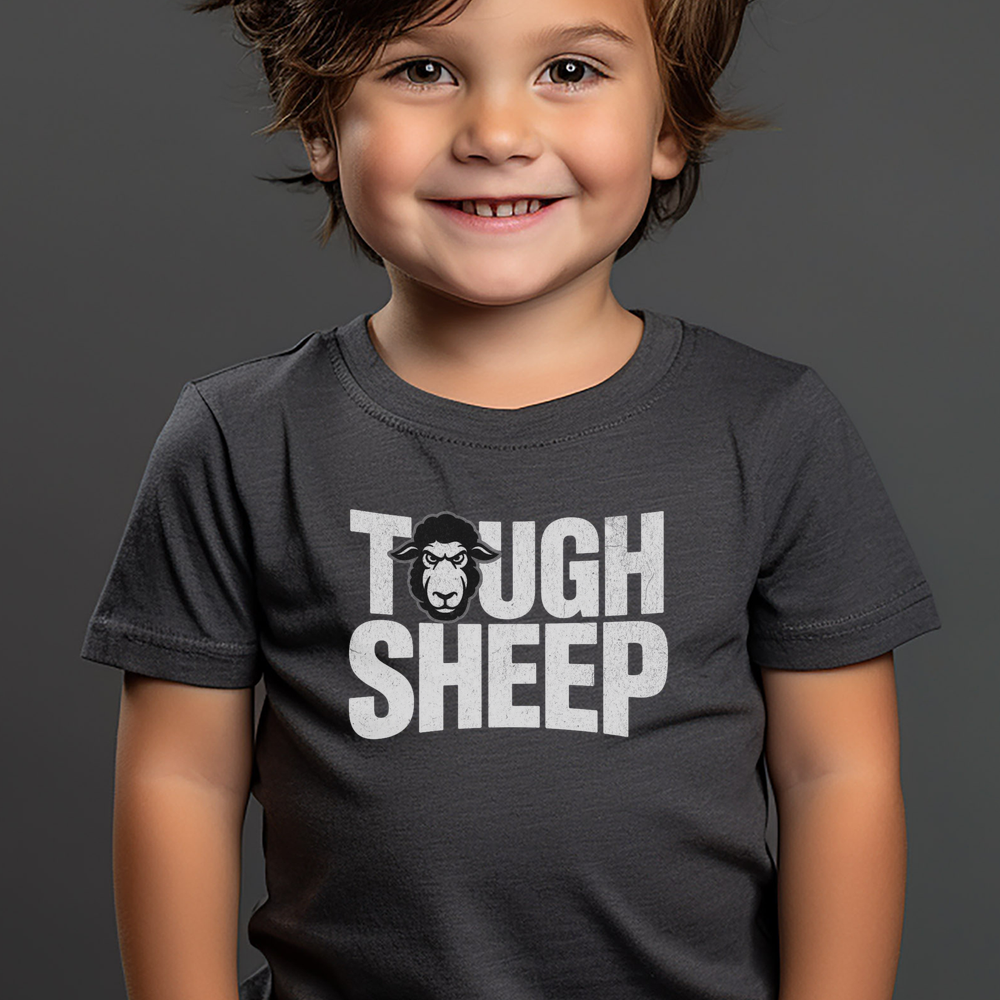 Tough Sheep Toddler T Shirt - Dark Heather Grey