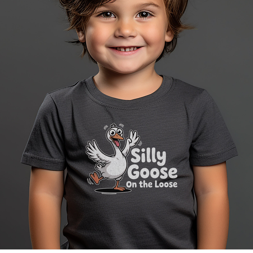 Silly Goose On The Loose Toddler - Dark Heather Grey