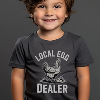 Local Egg Dealer Toddler - Dark Heather Grey