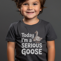 Today Im A Serious Goose Toddler - Dark Heather Grey