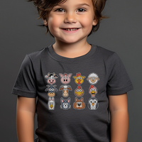 Barnyard Animals Toddler - Dark Heather Grey