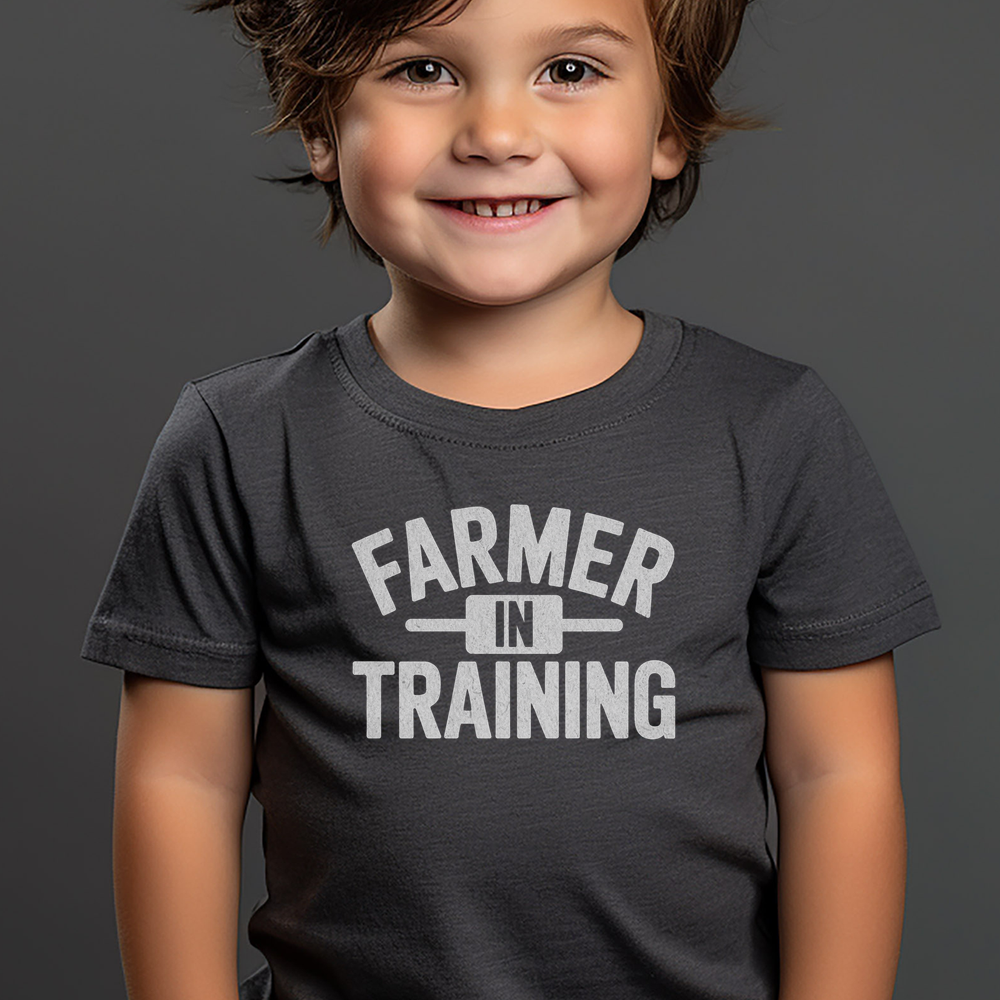 Farmer In Training Toddler Dark - Dark Heather Grey
