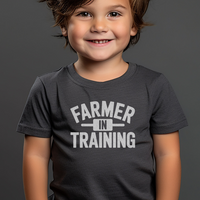 Farmer In Training Toddler Dark - Dark Heather Grey