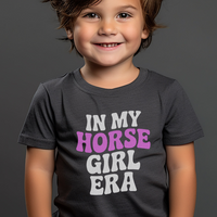 Horse Girl Era Toddler Tee - Dark Heather Grey