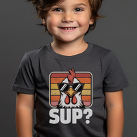 Sup Toddler Tee - Dark Heather Grey