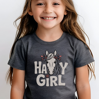 Hay Girl Child T Shirt - Dark Heather